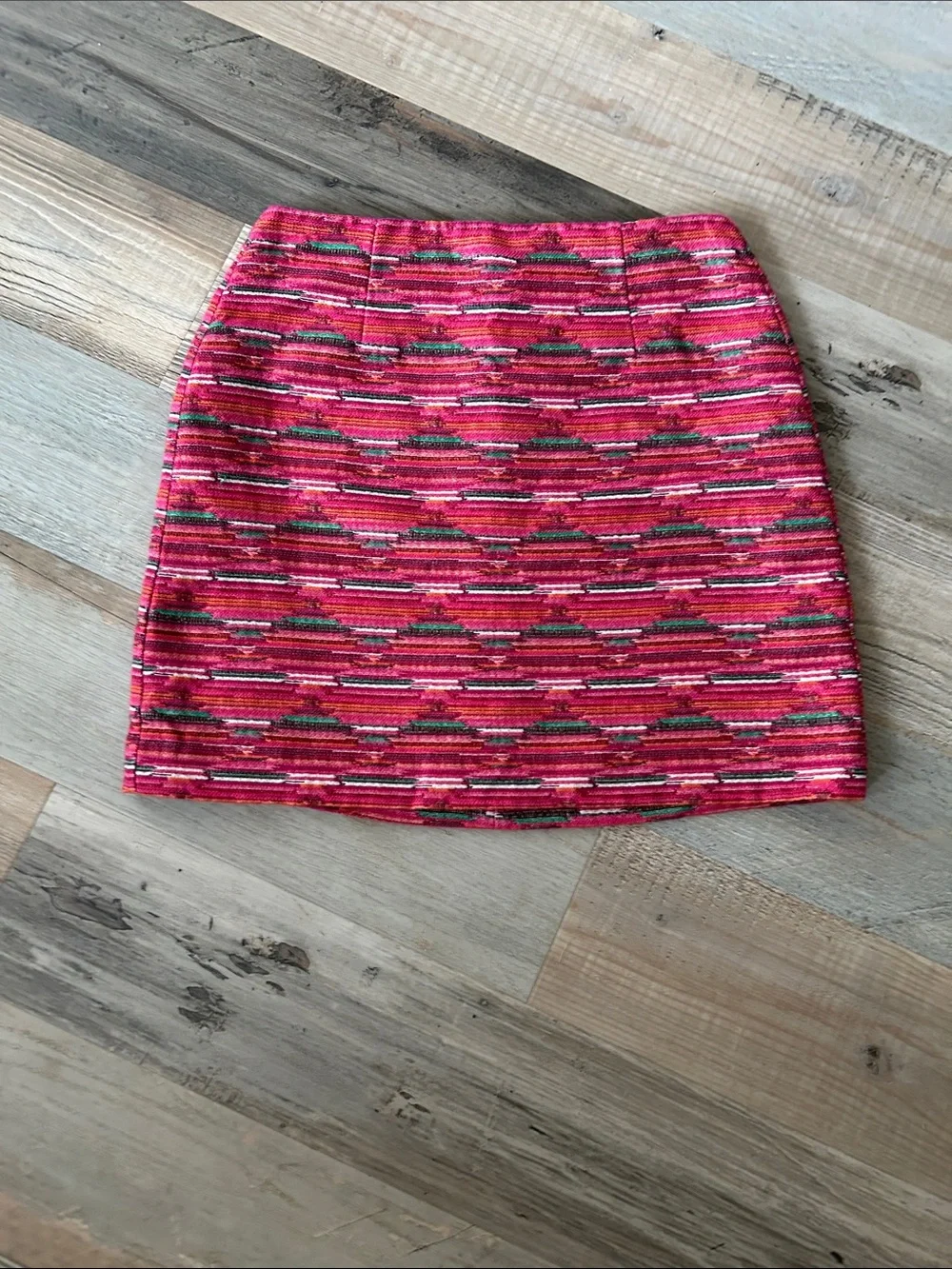 LOFT Fuchsia Multi-Stripe Patterned Mini Skirt Sz 4 Summer Vacay Boho TC0273 - Picture 1 of 8